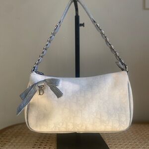 Y2K Christian Dior Diorissimo Romantique shoulder bag with rosette.  Rare!